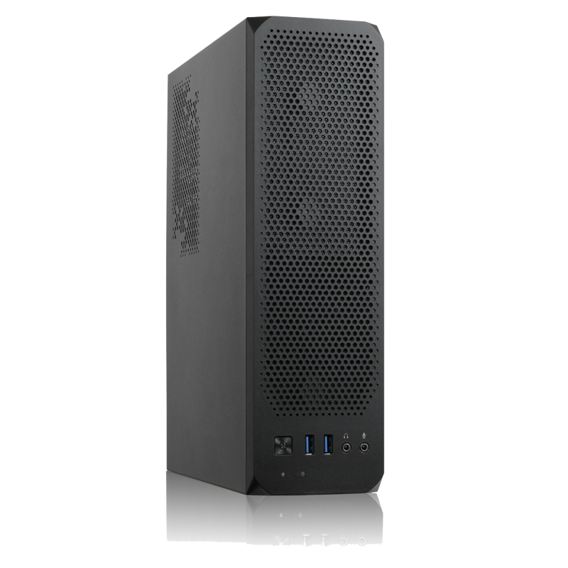 Корпус для ПК Foxline FL-1004-TFX230B-85, Desktop SFF, с БП 230 Вт, чёрный, под mATX, mITX