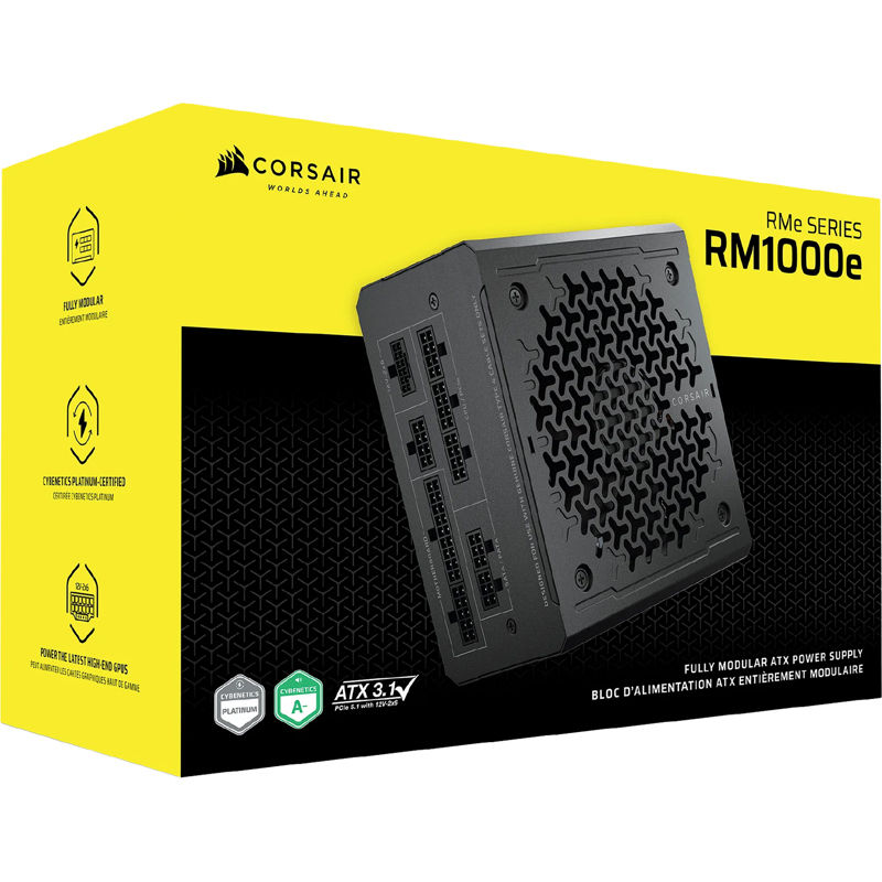 Блок питания Corsair RM1000e, 1000 Вт, 80 PLUS Gold, ATX, активный PFC, вентилятор 120x120 мм, фото 8