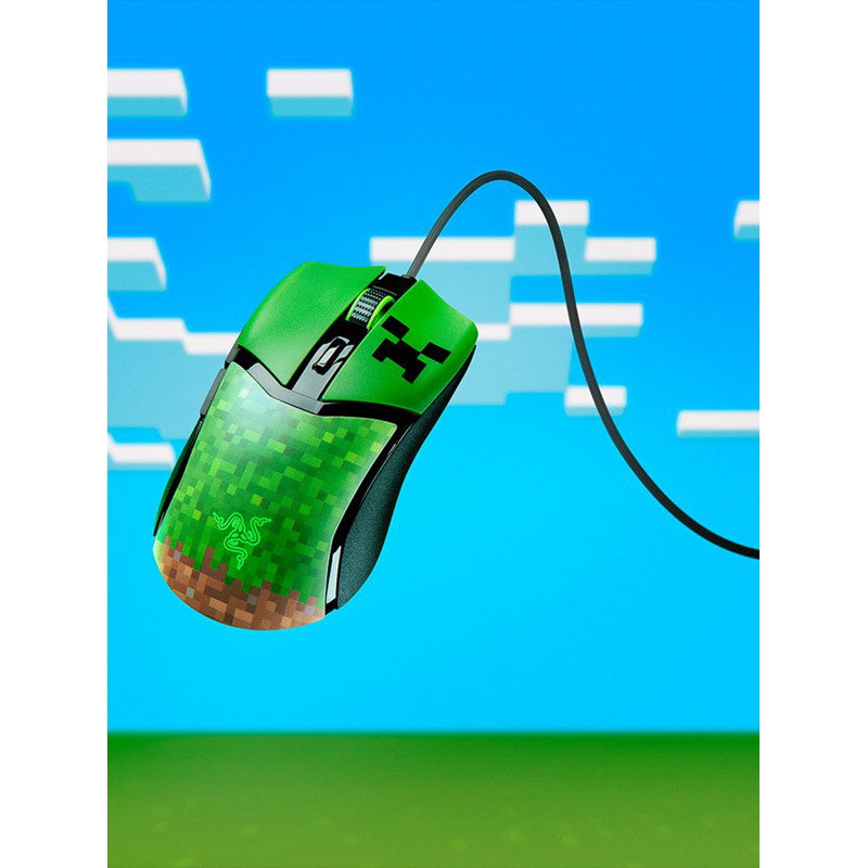 Мышь Razer Cobra - Minecraft, проводное подключение, USB-A, 8500 dpi, зелёный, подсветка, фото 31