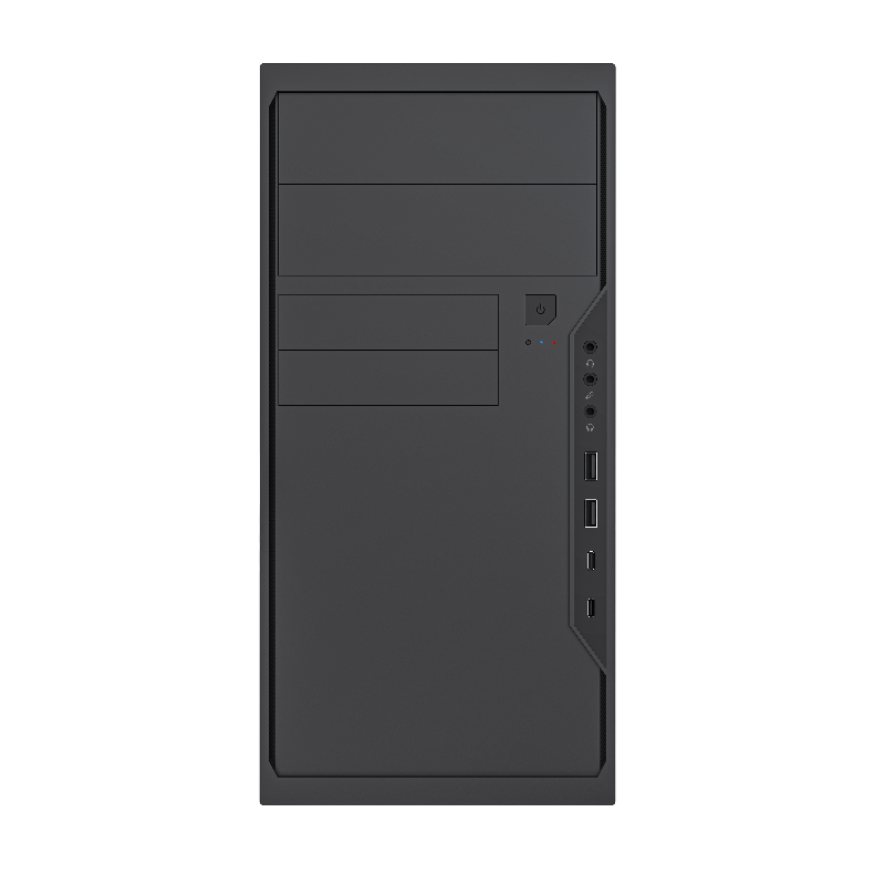 Корпус для ПК Foxline FL-733R, Mini Tower, с БП 500 Вт, чёрный, FL-733R-FZ500R-U2C2, фото 2