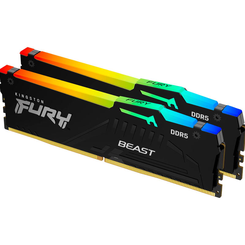 Оперативная память Kingston KF552C40BBAK2-32, 32 ГБ (2x16 ГБ), DDR5, 5200 МГц, DIMM, PC5-41200, CL40