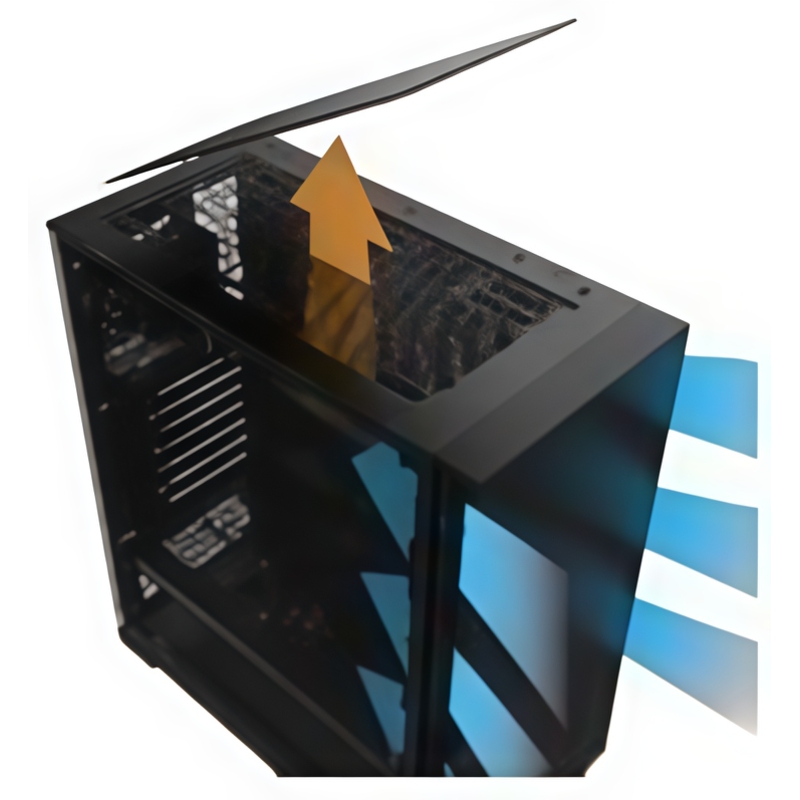 Корпус для ПК Raijintek OPORA A7, Midi Tower, чёрный, под ATX, mATX, mITX, материал сталь, фото 3