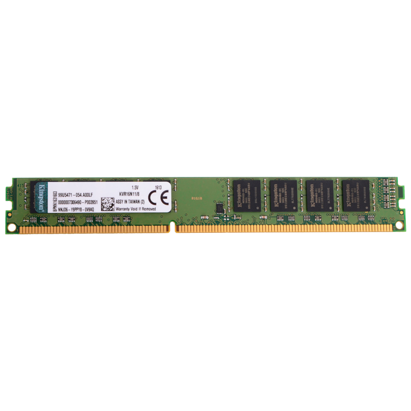 Оперативная память Kingston KVR16N11/8WP, 8 ГБ, DDR3, 1600 МГц, DIMM, PC3-12800, CL11