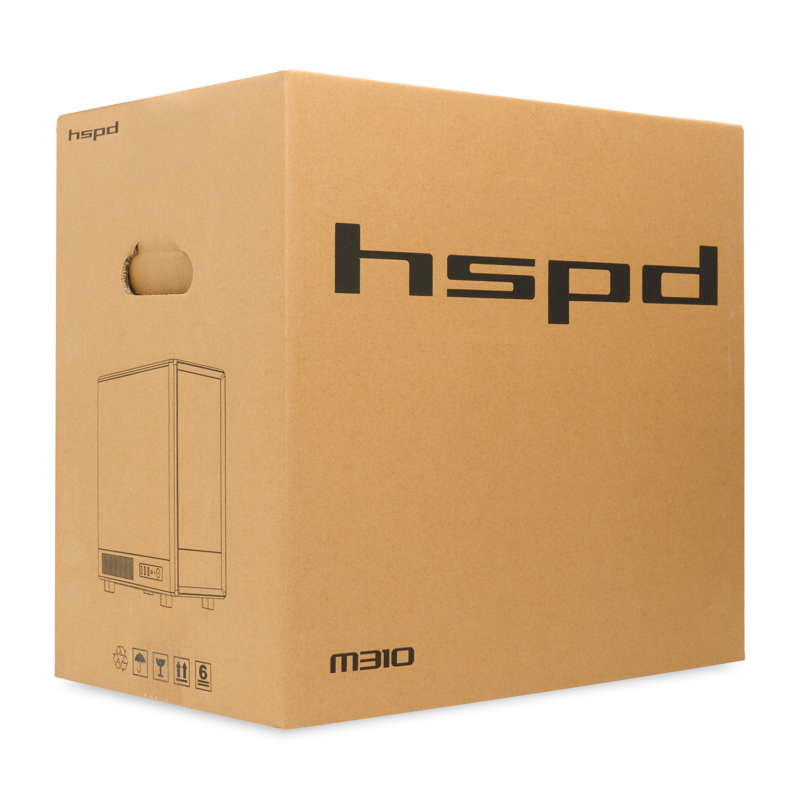 Корпус для ПК Hspd M310, Mini Tower, чёрный, под mATX, Mini-ITX, материал закалённое стекло, сталь, фото 13
