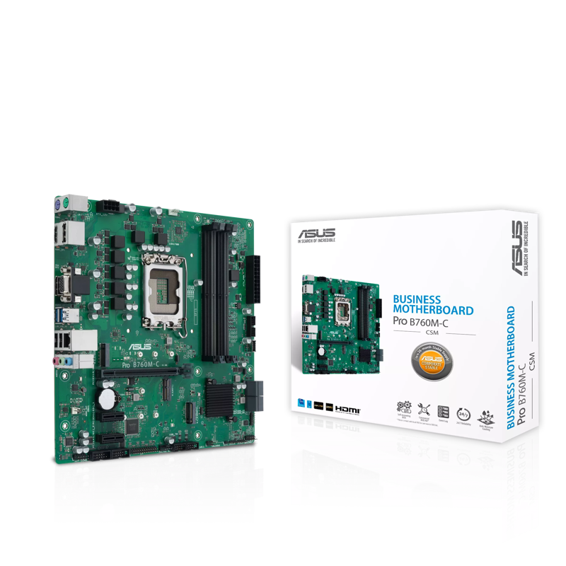 Материнская плата ASUS PRO B760M-C-CSM, LGA1700, Intel B760, mATX, DDR5