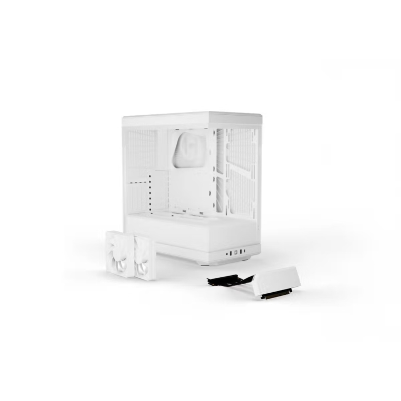 Корпус для ПК Hyte Y40, Midi Tower, белый, под ATX, mATX, Mini-ITX, материал закалённое стекло, сталь, фото 6