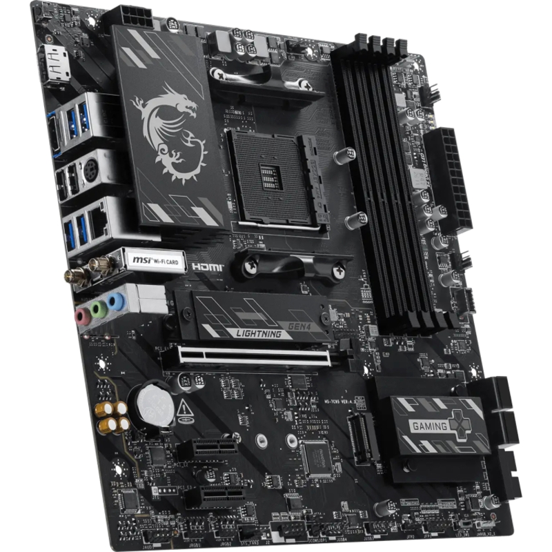 Материнская плата MSI B550M PLUS WIFI6E, AM4, AMD B550, Micro-ATX, DDR4, фото 3
