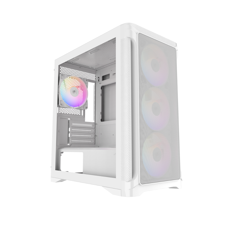 Корпус для ПК Sama S31, mATX, белый, подсветка ARGB, фото 2