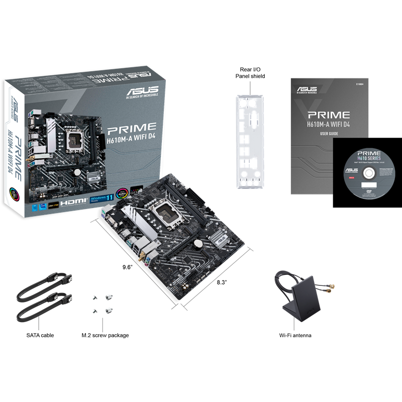 Материнская плата ASUS PRIME H610M-A WIFI D4, LGA1700, Intel H610, Micro-ATX, DDR4, фото 6