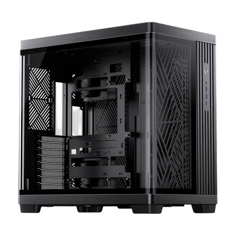 Корпус для ПК Jonsbo TK-4, Midi Tower, чёрный, под ATX, mATX, mITX, материал закалённое стекло, сталь