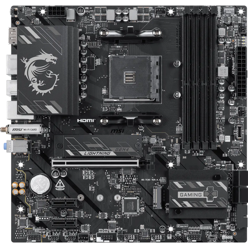 Материнская плата MSI B550M PLUS WIFI6E, AM4, AMD B550, Micro-ATX, DDR4