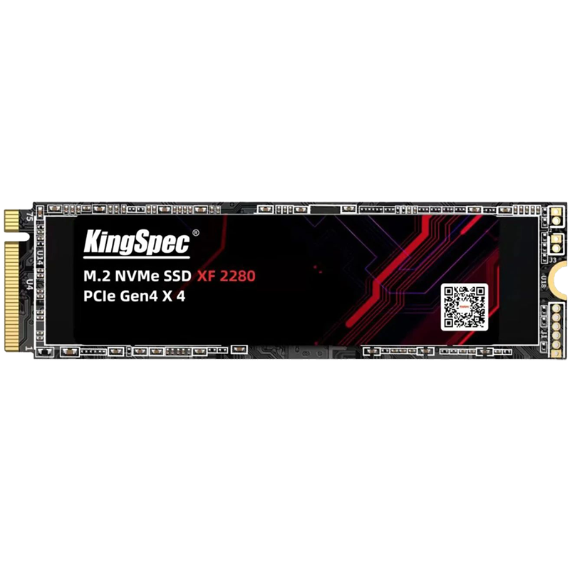 Твердотельный накопитель Kingspec SSD XF-512 2230, 512 ГБ, 3D NAND, чтение 5000 МБ/с, 600 ТБ