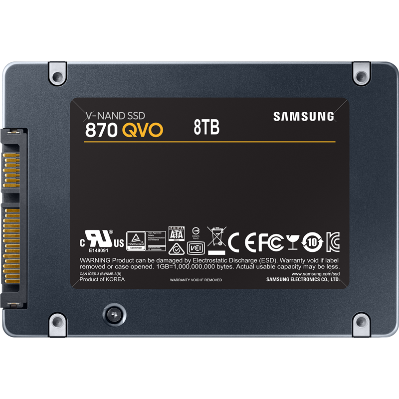 Твердотельный накопитель Samsung SSD 870 QVO, 8000 ГБ, MLC, чтение 560 МБ/с, 2880 ТБ, фото 5