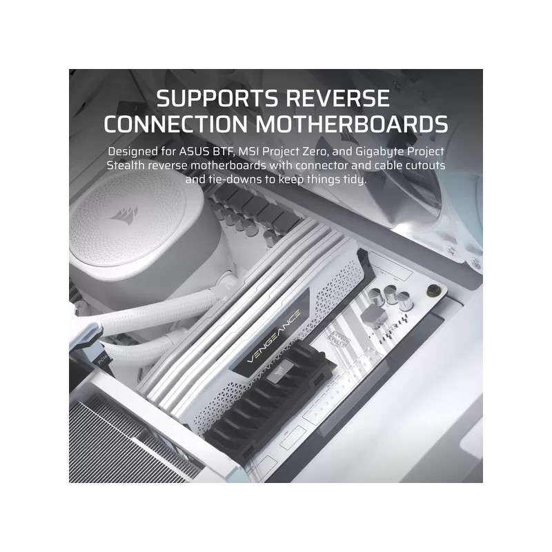 Корпус для ПК Corsair Frame 4000D RS ARGB, Midi Tower, белый, под ATX, E-ATX, mATX, Mini-ITX, фото 3