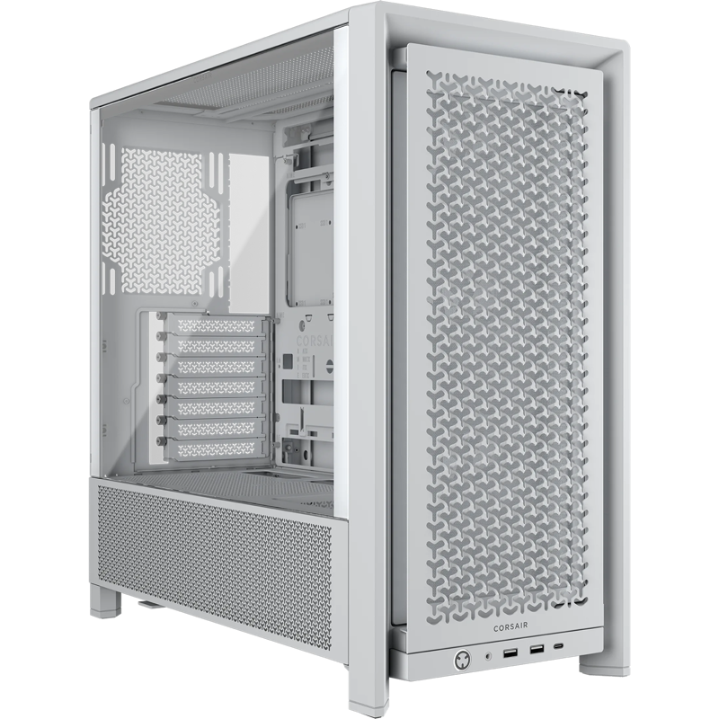 Корпус для ПК Corsair Frame 4000D RS, Midi Tower, белый, под ATX, E-ATX, mATX, Mini-ITX