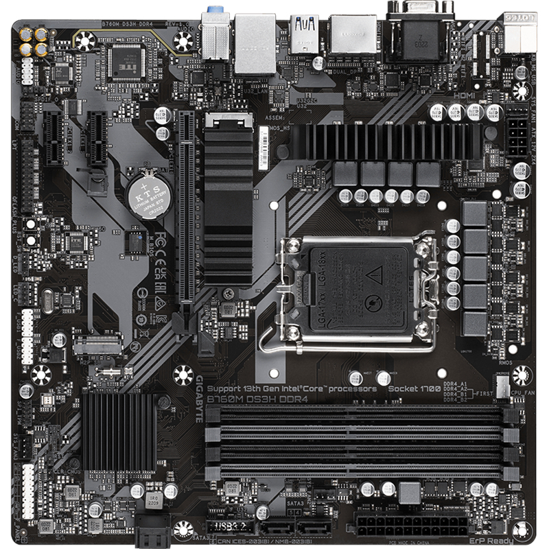 Материнская плата Gigabyte INTEL B760 s1700, LGA1700, mATX, DDR4, B760MDS3HDDR4, фото 31