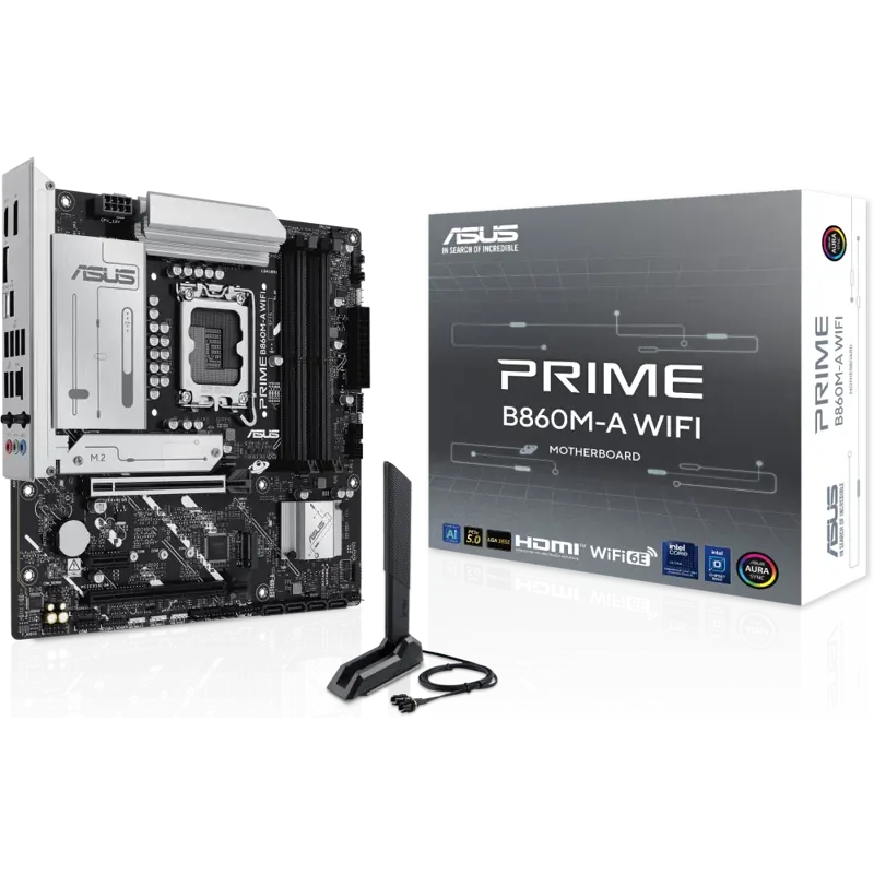 Материнская плата ASUS PRIME B860M-A WIFI, LGA1851, Intel B860, mATX, DDR5