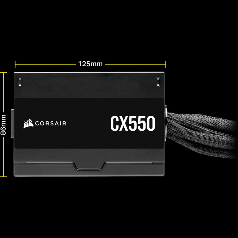 Блок питания Corsair CX550, 550 Вт, 80 PLUS Bronze, ATX, активный PFC, вентилятор 120x120 мм, фото 8
