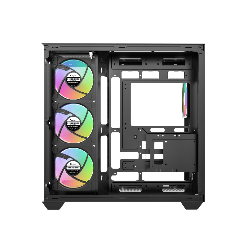 Корпус для ПК Ocypus Gamma C74 BK ARGB, Midi Tower, чёрный, под ATX, mATX, mITX, подсветка ARGB, фото 7