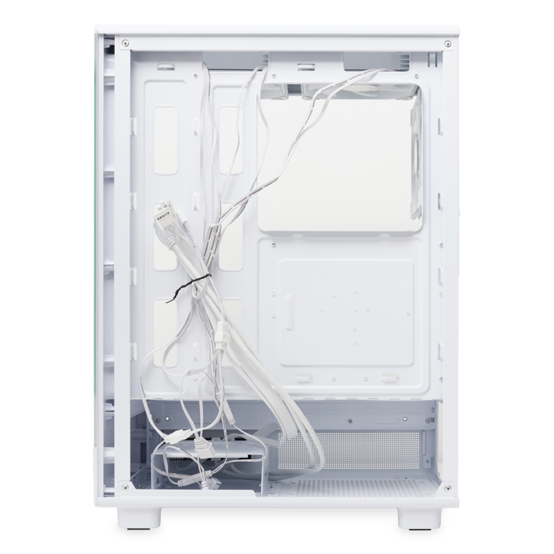 Корпус для ПК Hspd F510, Midi Tower, белый, под ATX, mATX, mITX, материал закалённое стекло, сталь, фото 7