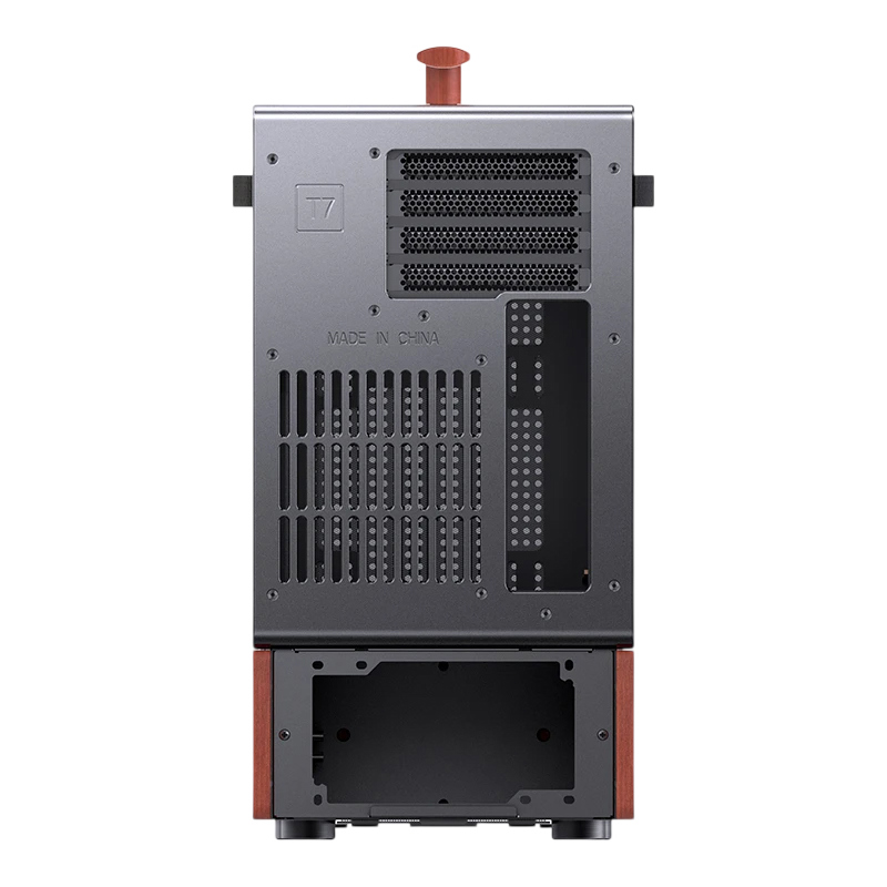 Корпус для ПК Jonsbo T7, Mini Tower, чёрный, под mATX, mITX, материал алюминий, дерево, сталь и др., фото 6
