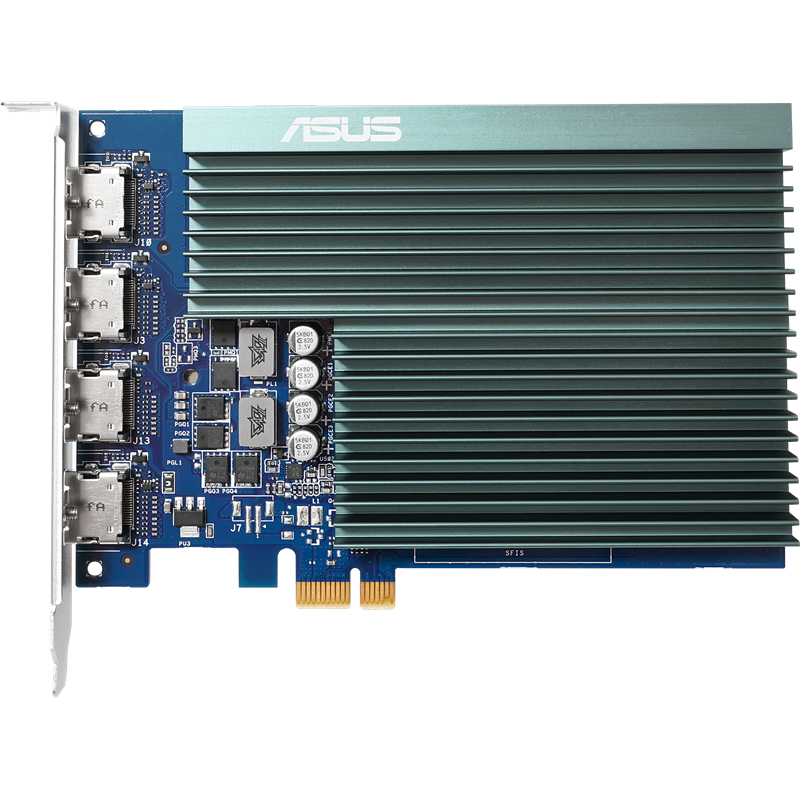 Видеокарта ASUS GT730-4H-SL-2GD5, NVIDIA GeForce GT 730, 2 ГБ видеопамяти, GDDR5, PCI Express 2.0
