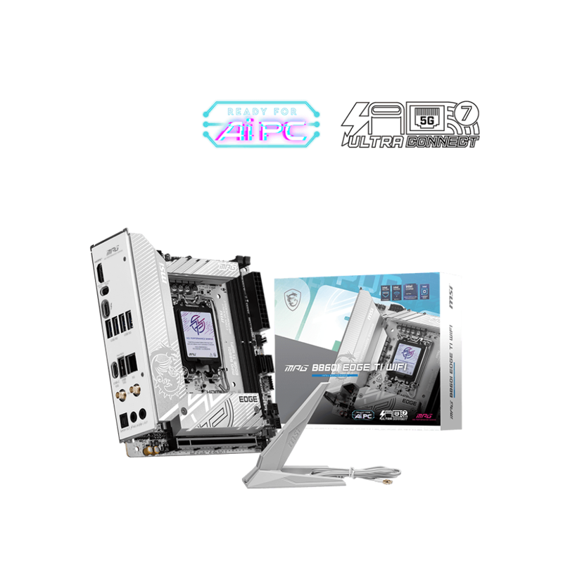Материнская плата MSI MPG B860I EDGE TI WIFI, LGA1851, Intel B860, Mini-ITX, DDR5, фото 5