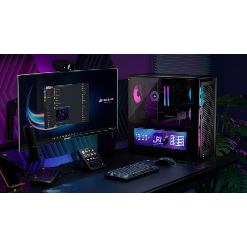 Корпус для ПК Corsair Frame 4000D LCD RS ARGB, Midi Tower, чёрный, под ATX, E-ATX, mATX, Mini-ITX, фото 7