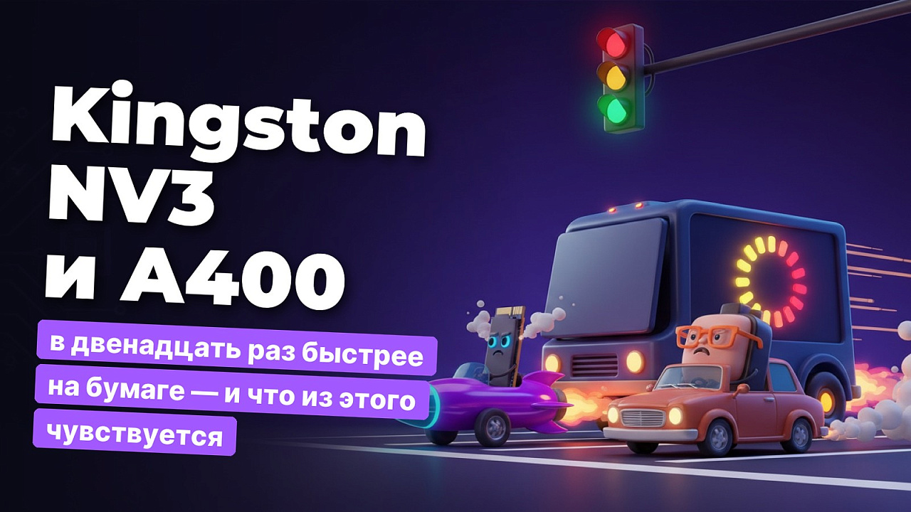 Kingston NV3 и A400: в двенадцать раз быстрее на бумаге — и что из этого чувствуется