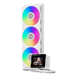 Система жидкостного охлаждения PcCooler GT360M ARGB Display WH, вентилятор 120 мм, шум 33.7 дБА, AM5