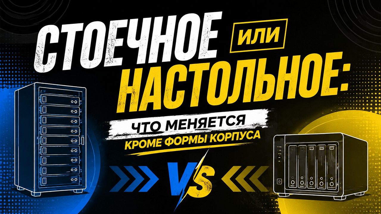 Стоечное хранилище или настольное: что меняется кроме формы корпуса
