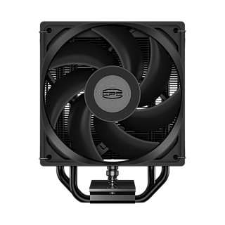 Кулер для процессора/ CPU Cooler PCCooler RT400 Digital BK (230W, 4-pin PWM, LED temp., 152mm, Al/Cu, 4x6mm, 1x120mm, 73.32CFM, 34.9dBA, 2200RPM, S: 1851/1700/1200/115X, AM5/AM4, black)