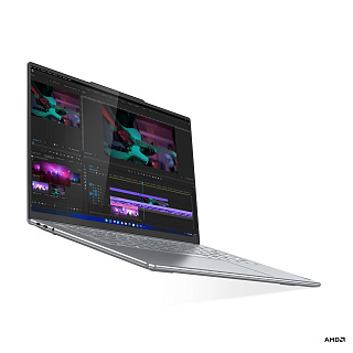 Ноутбук Lenovo Yoga Slim 7 14APU8 83AA001DRU Misty Grey, 14.5" 2.9K OLED 90Hz,  AMD Ryzen 5 7640S, AMD Radeon 760M, 16 GB LPDDR5x-6400, 512 ГБ SSD PCIe GEN4, WINDOWS 11 HOME, КЛАВИАТУРА RU/US, гарантия 1 год