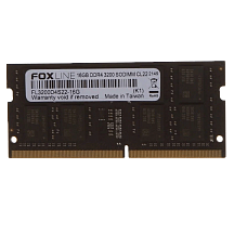 Оперативная память Foxline SODIMM FL3200D4S22S-16G, 16 ГБ, DDR4, 3200 МГц, PC4-25600, CL22