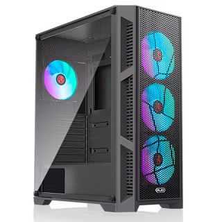 Корпус без блока Case Raijintek ARCADIA III-MS4, Midi-Tower, TG, 4x120mm ARGB, 1xUSB-A 3.0 + 2xUSB 2.0, ATX, mATX, mITX Black