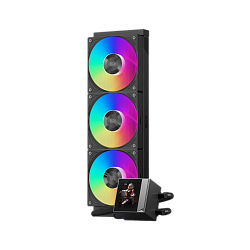 Система жидкостного охлаждения PcCooler DC360 Pro ARGB Display BK, вентилятор 120 мм, шум 39.8 дБА, AM5