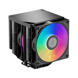 Кулер для процессора PcCooler RT620Pro TC ARGB BK, AM5, до 265 Вт, вентилятор 120 мм, шум 34.9 дБА, подсветка ARGB