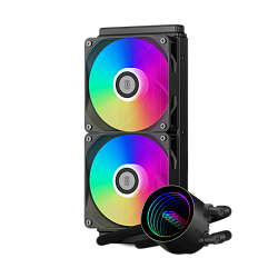 Система жидкостного охлаждения PcCooler DA240 V2 ARGB BK, вентилятор 120 мм, шум 36.5 дБА, AM5