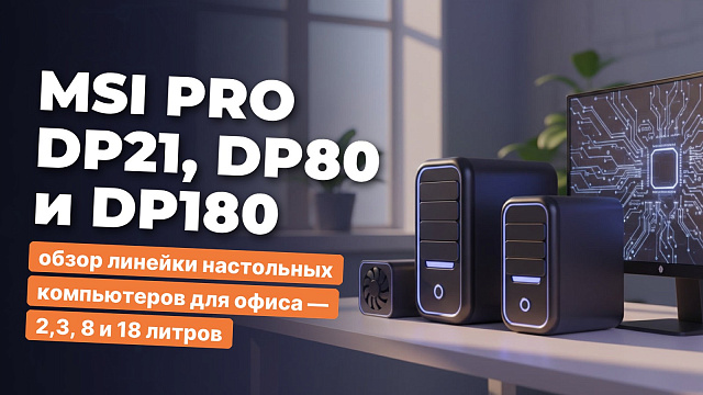 MSI PRO DP21, DP80 и DP180: обзор линейки компьютеров для офиса на 2,3, 8 и 18 литров