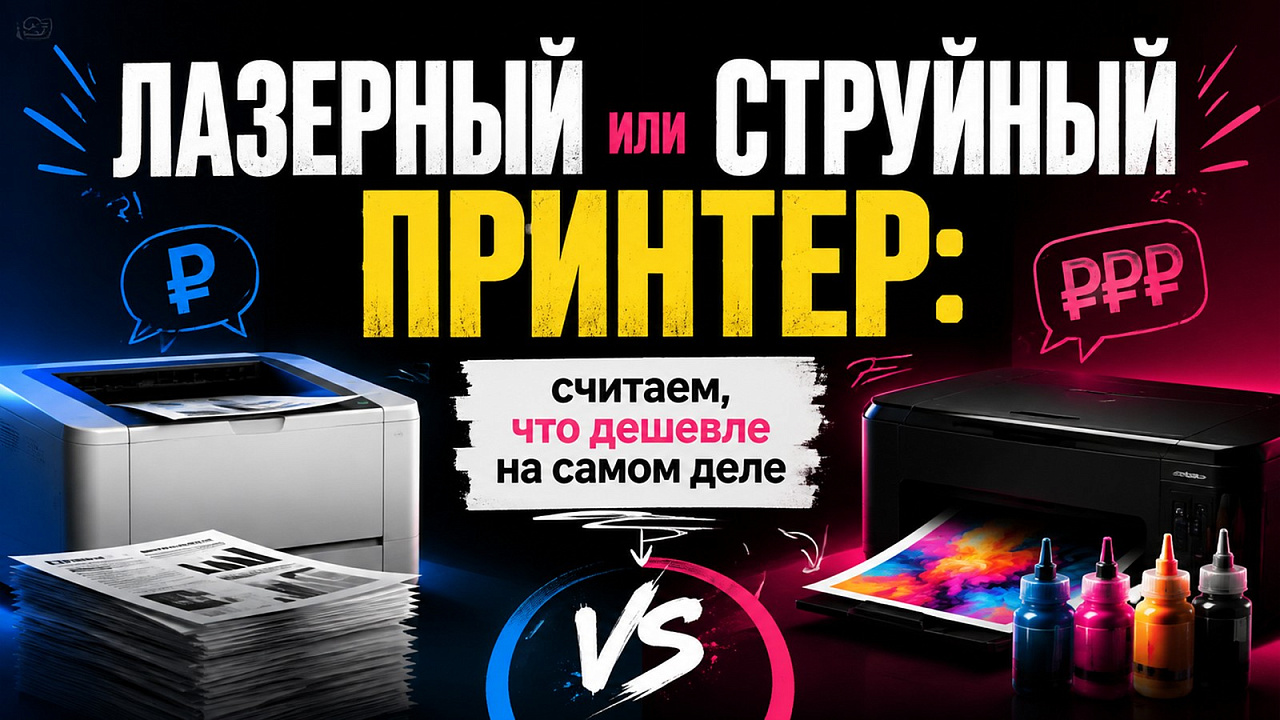 Лазерный или струйный принтер: считаем, что дешевле на самом деле