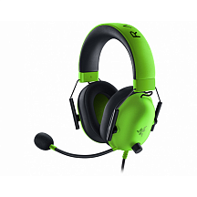 Гарнитура Razer BlackShark V2 X - Green, проводное подключение, Mini-jack, полноразмерные, зелёный, для геймеров