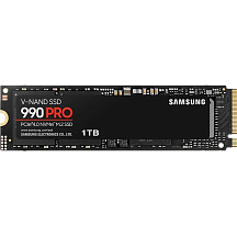Твердотельный накопитель Samsung SSD 990 PRO, 1 ТБ, TLC, чтение 7450 МБ/с, 600 ТБ, MZ-V9P1T0BW