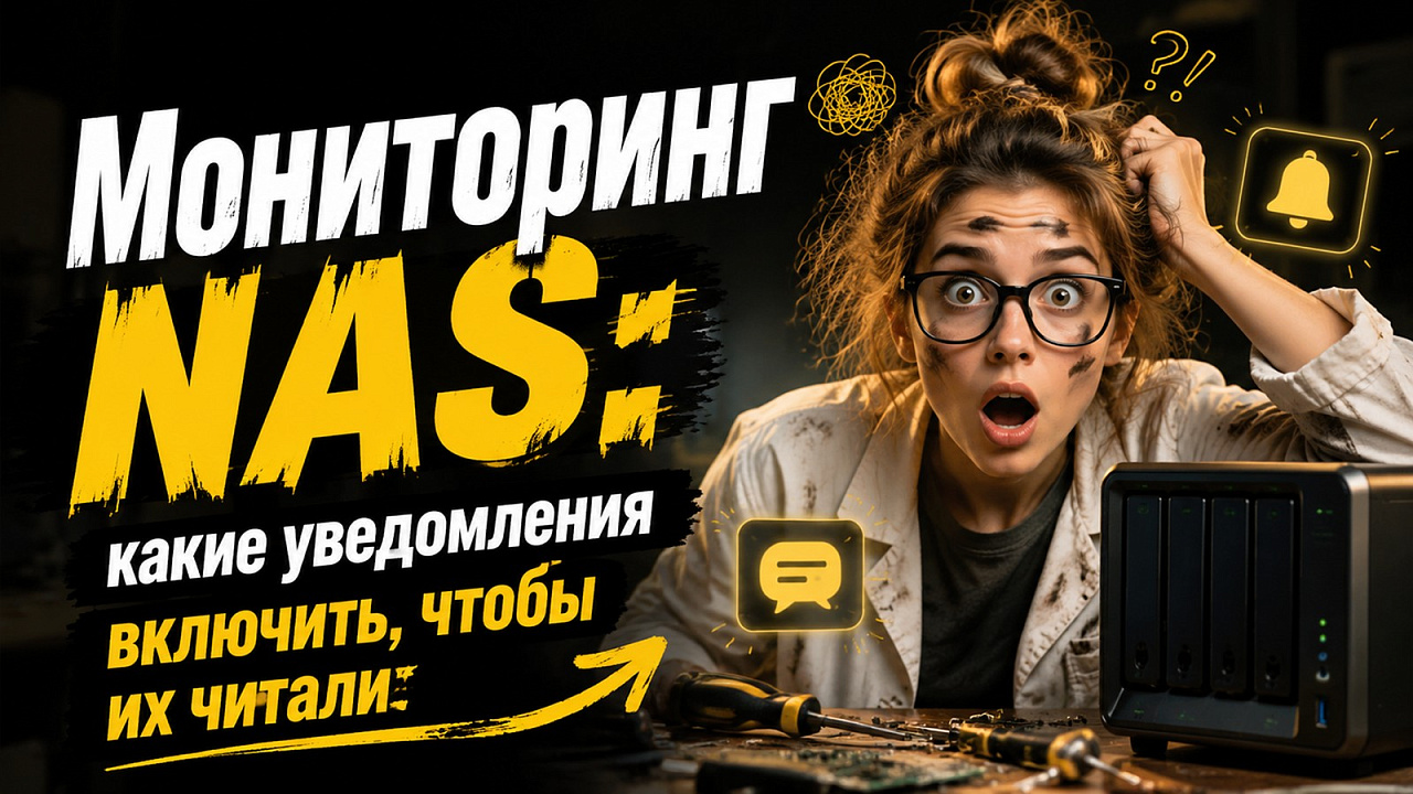 Мониторинг NAS: какие уведомления включить, чтобы их читали
