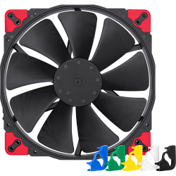 Корпусной вентилятор Noctua Cooler NF-A20 PWM chromax.black.swap, вентилятор 200 мм, 800 об/мин, чёрный, поток 86.46 CFM
