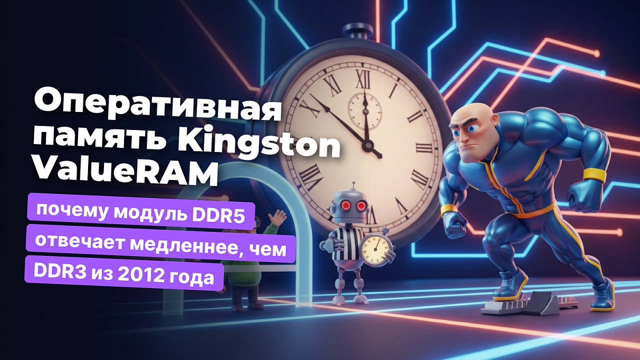 Оперативная память Kingston ValueRAM: почему модуль DDR5 отвечает медленнее, чем DDR3 из 2012 года