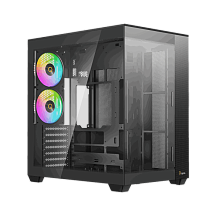Корпус для ПК Ocypus Delta C74 BK ARGB, Midi Tower, чёрный, под ATX, mATX, mITX, материал закалённое стекло, сталь
