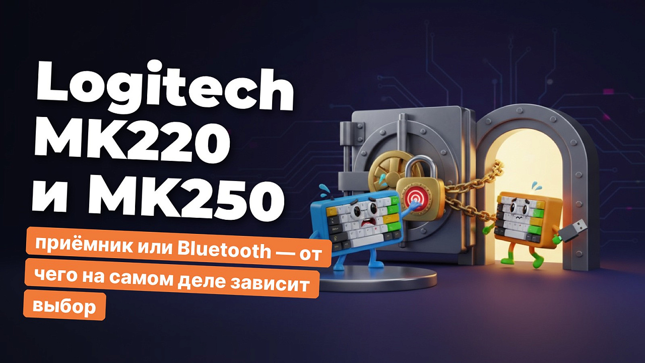 Logitech MK220 и MK250: приёмник или Bluetooth — от чего на самом деле зависит выбор