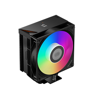 Кулер для процессора/ CPU Cooler PCCooler RT400 Digital ARGB BK (230W, 4-pin PWM, ARGB, LED temp., 152mm, Al/Cu, 4x6mm, 1x120mm, 73.32CFM, 34.9dBA, 2200RPM, S: 1851/1700/1200/115X, AM5/AM4, black)