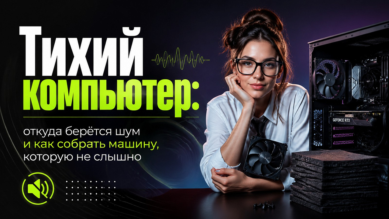 Тихий компьютер: откуда берётся шум и как собрать машину, которую не слышно