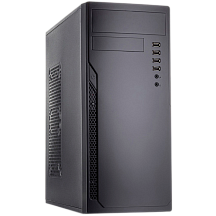 Корпус для ПК Foxline FL-301, Midi Tower, чёрный, под ATX, mATX, Mini-ITX, материал сталь